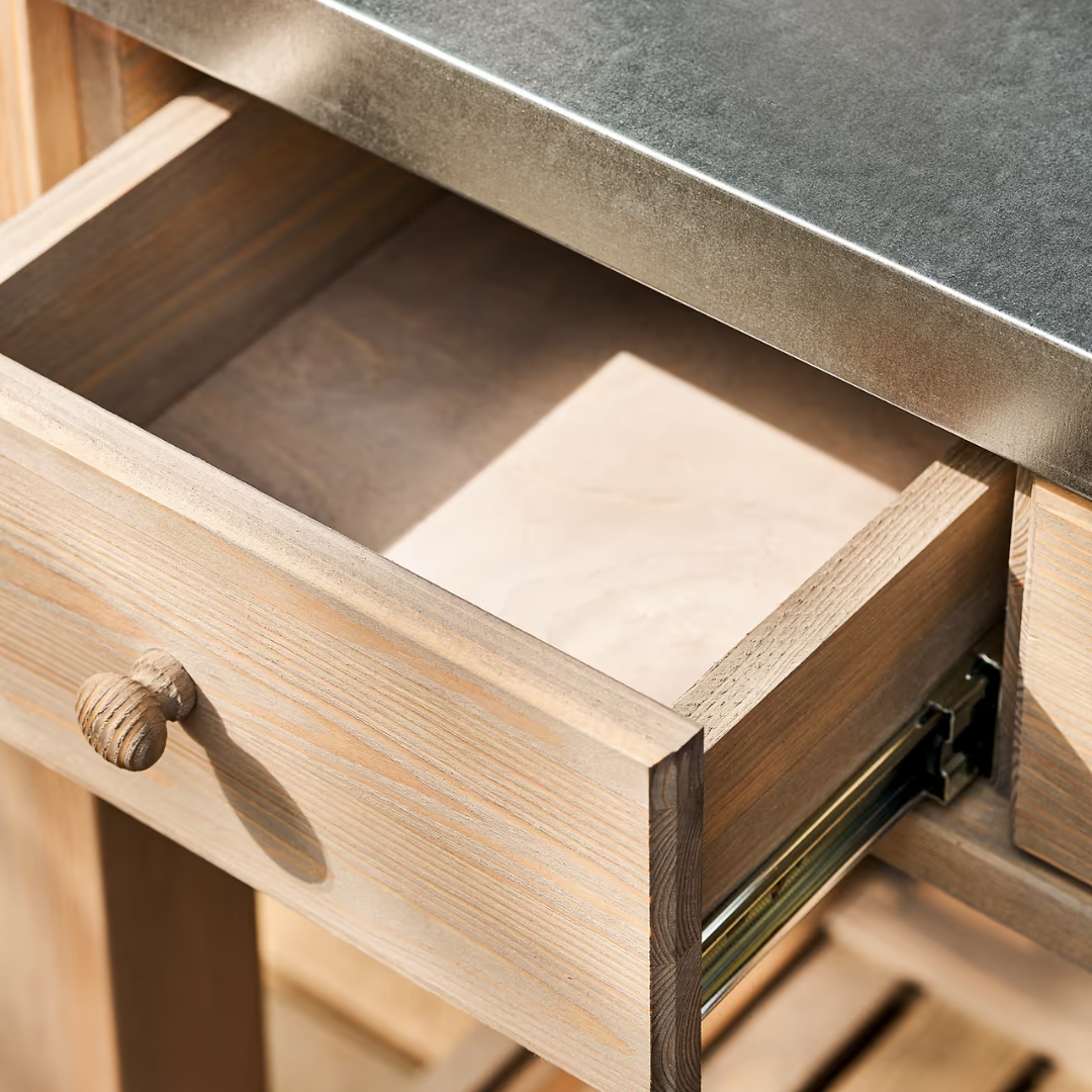 Potting Table with Zinc Top