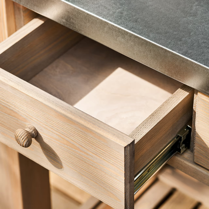 Potting Table with Zinc Top