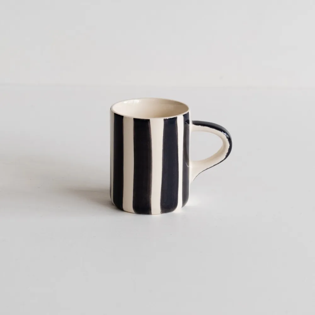 Ceramic Espresso Candy Stripe