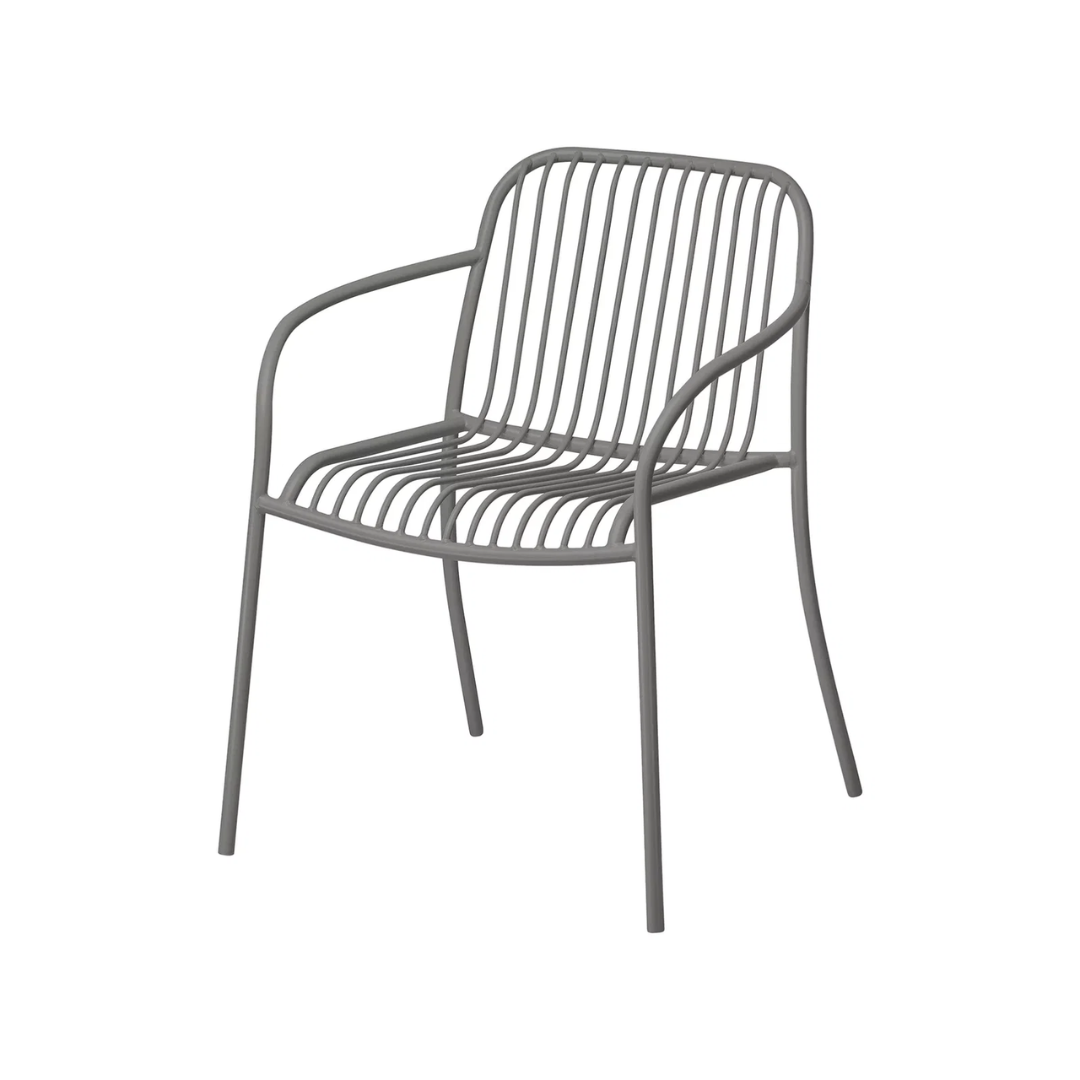 Outdoor Wire Arm Chair with Seat Rest in 2 Colours