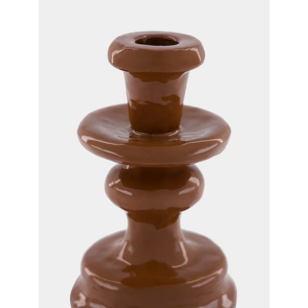 Chocolate Brown Candle Holder