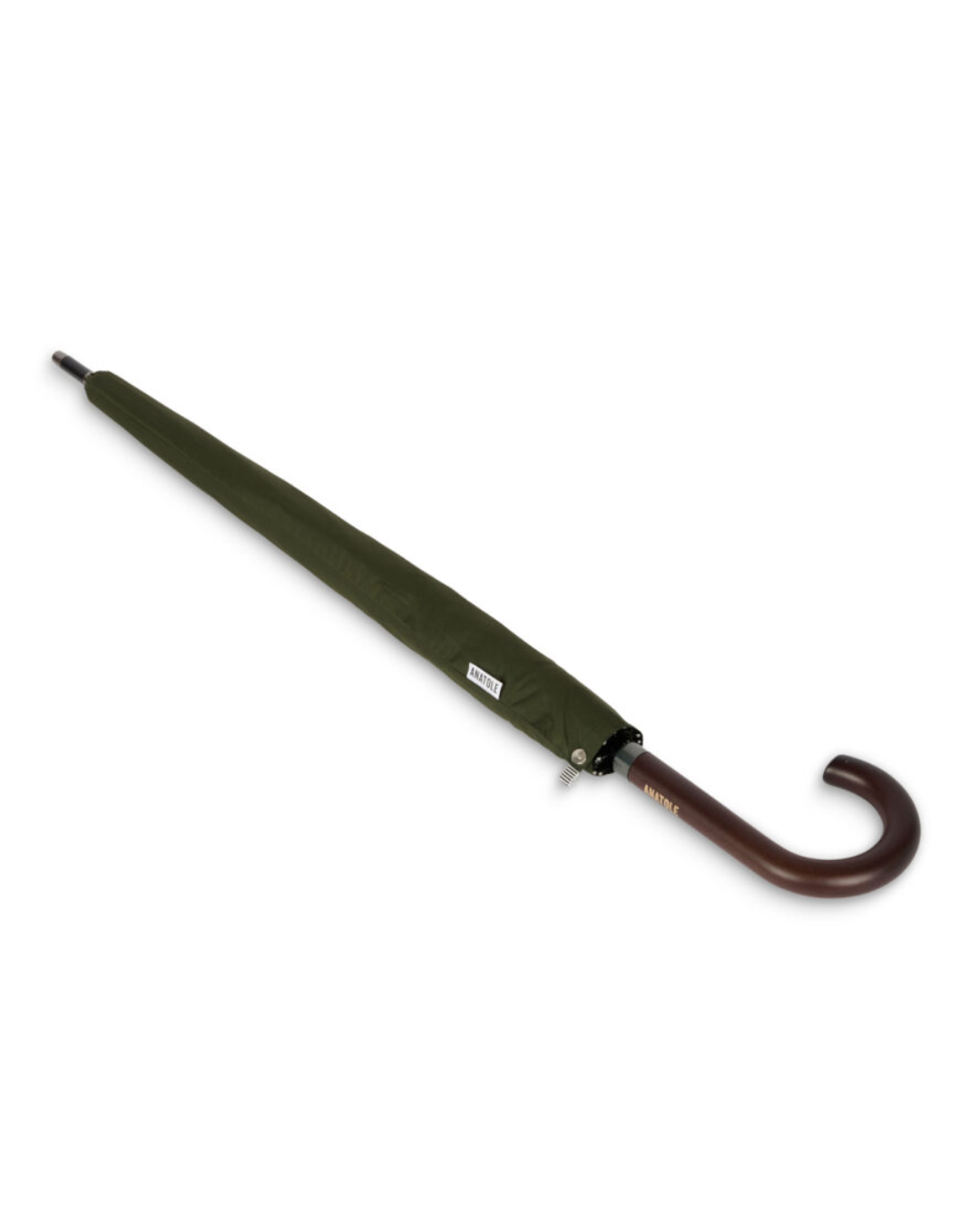 Khaki Umbrella with Wood Handle