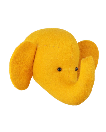 Mini Felt Elephant Head in 5 Colours