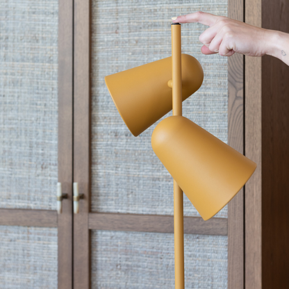Mustard 2 Shade Floor Lamp