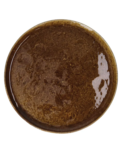 Brown Ceramic Dessert Plate
