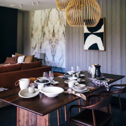 Abstract Wool Wall Art Black &amp; White in 2 Designs