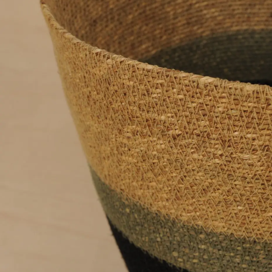 Striped Seagrass Basket Trio 4404