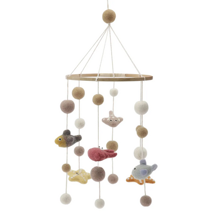 Felt Mobile in Sea or Safari Animals