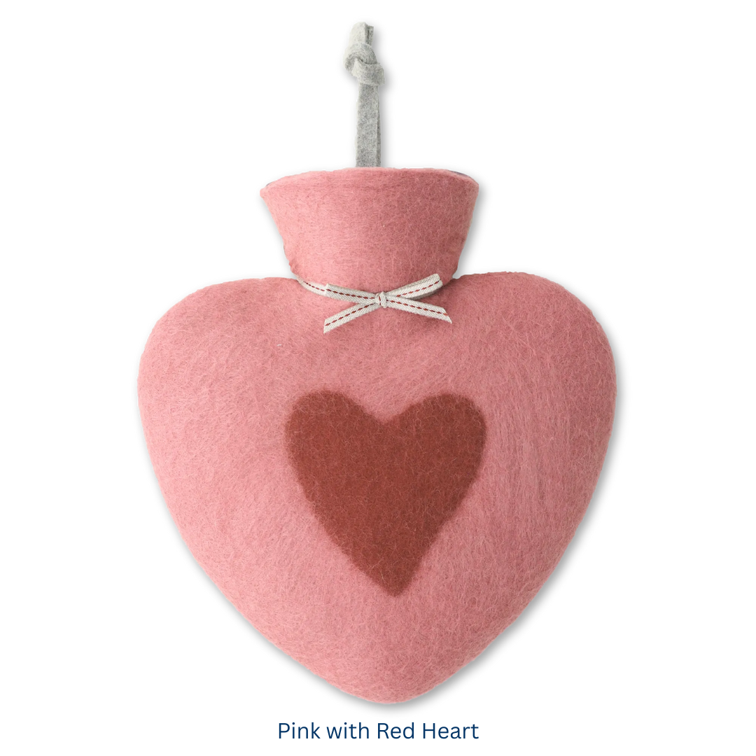 Soft Bright Heart Hot water Bottle in 4 Colours