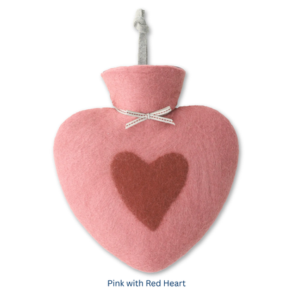 Soft Bright Heart Hot water Bottle in 4 Colours