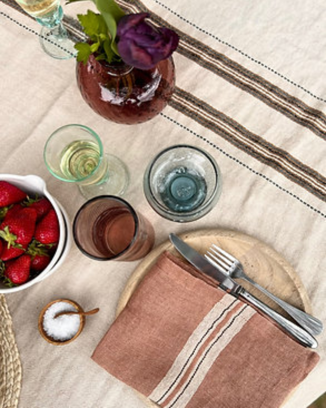 Mojave Stripe Linen Napkin 42 x 42cm