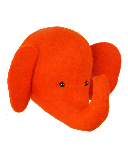 Mini Felt Elephant Head in 5 Colours