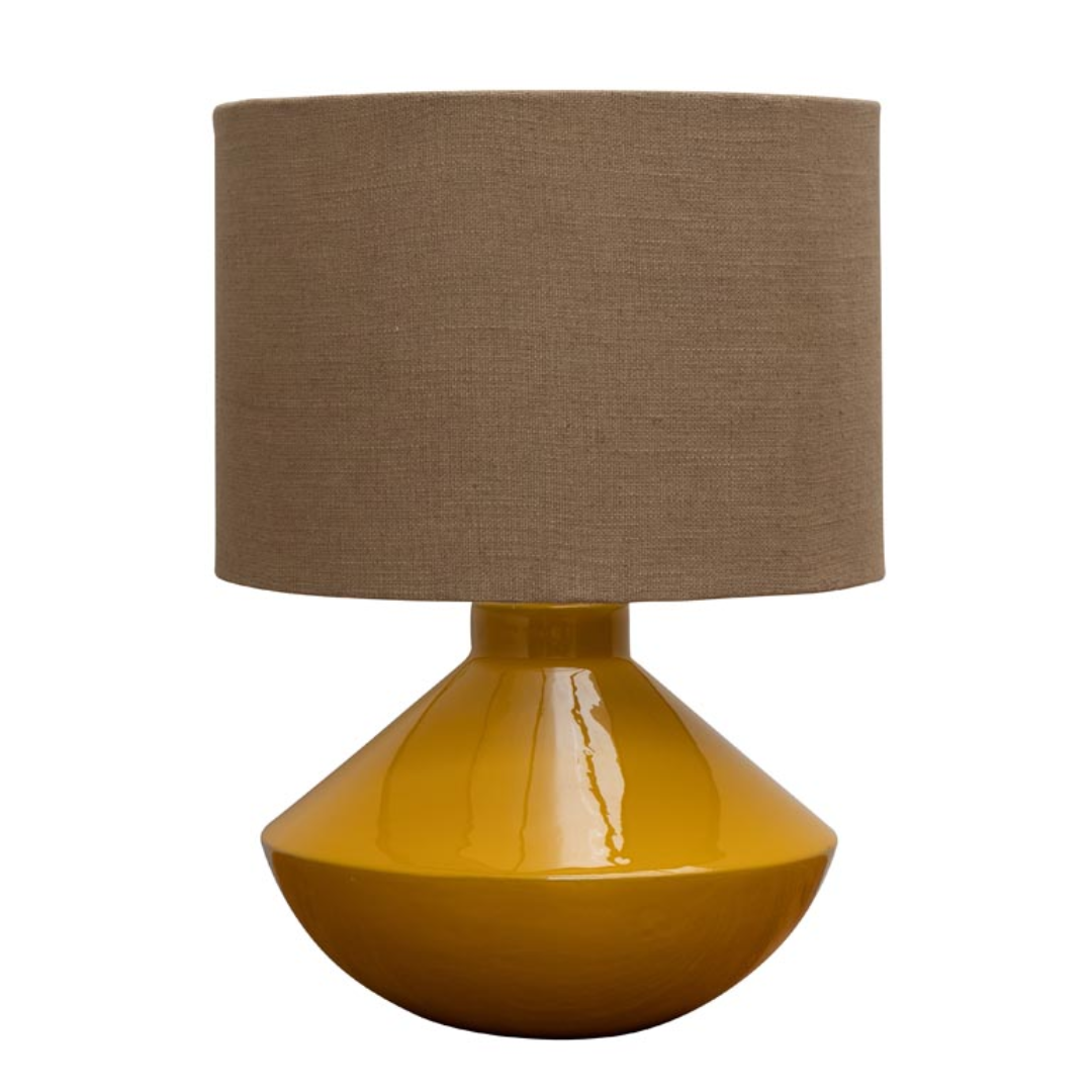 Yellow Flared Table Lamp