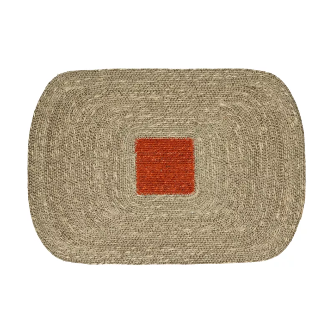 Curved Rectangular Seagrass Placemat in 2 Colours