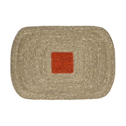 Curved Rectangular Seagrass Placemat in 2 Colours