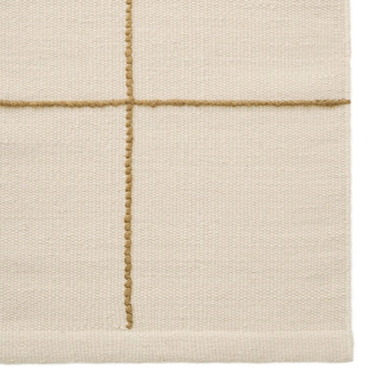Off White &amp; Beige Grid Rug in 2 Sizes