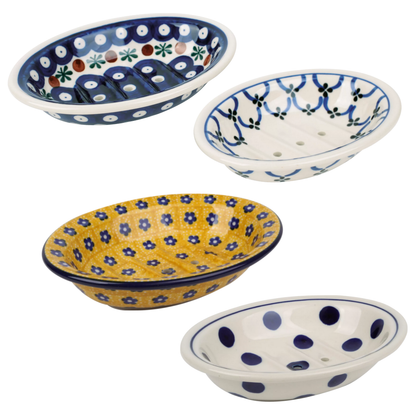 Oval Ceramic Soap Dish in 4 Patterns