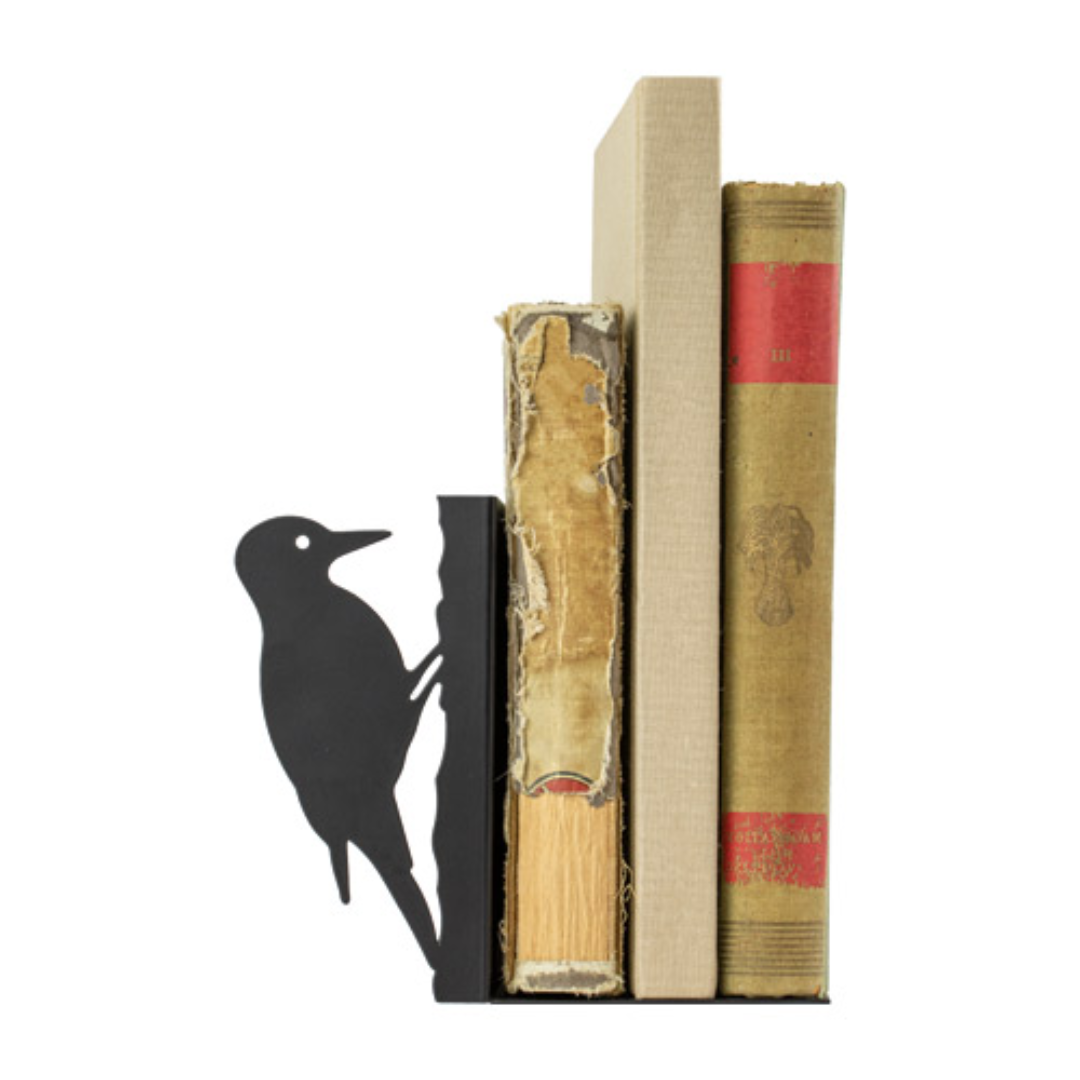 Silhouette Woodpecker Bookends