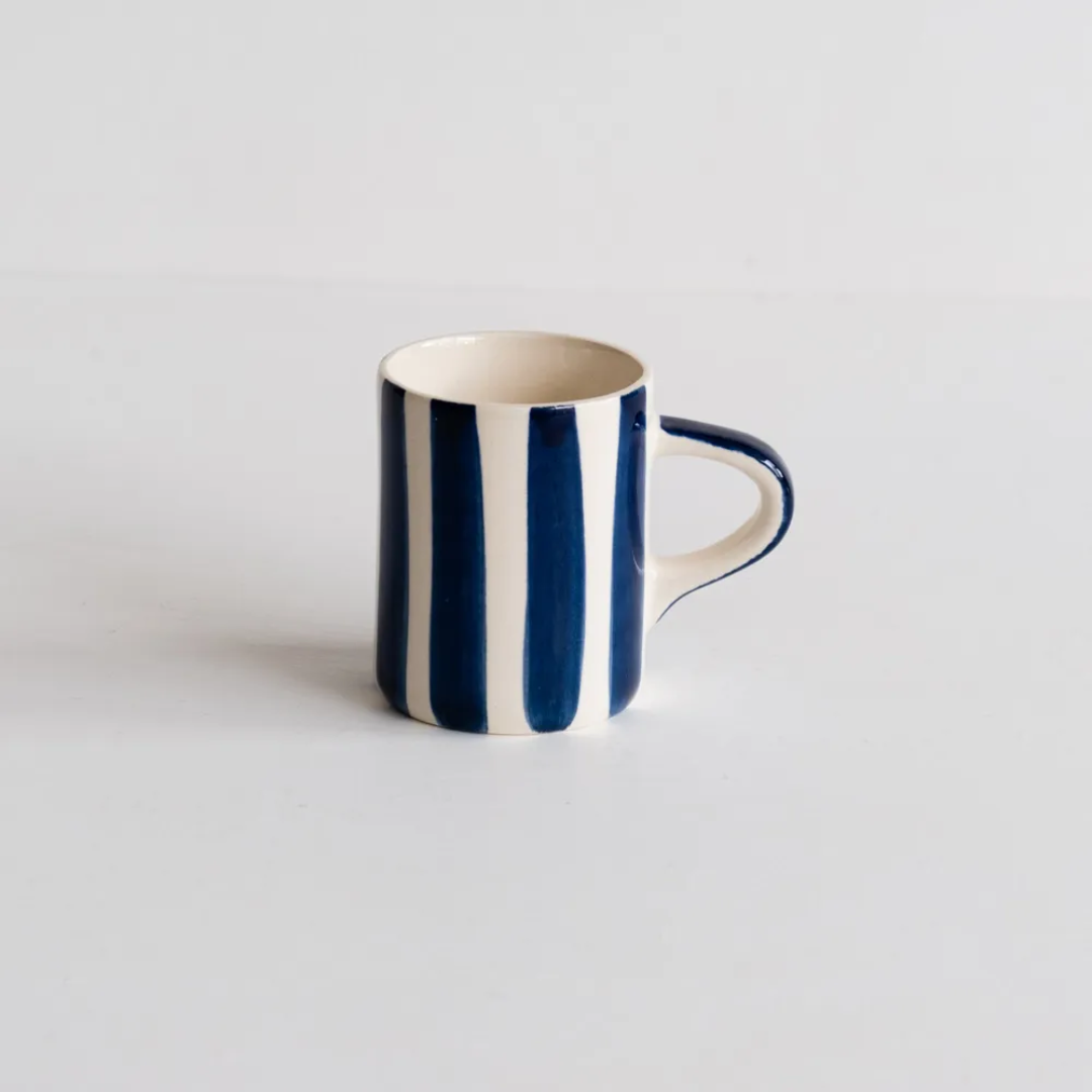 Ceramic Espresso Candy Stripe