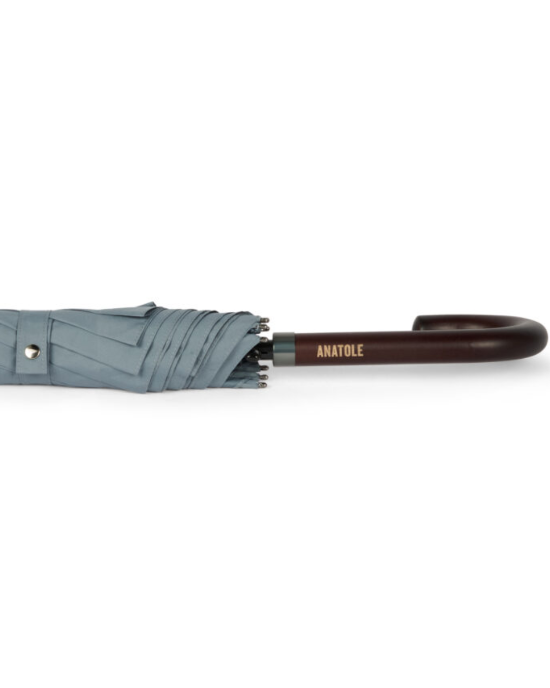 Sky Blue Umbrella with Wood Handle