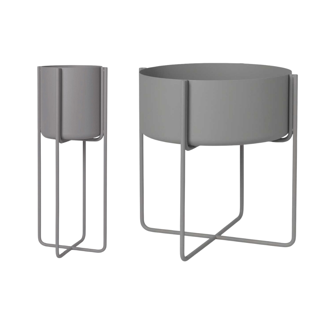 Grey Round Plant Stand in 2 Sizes