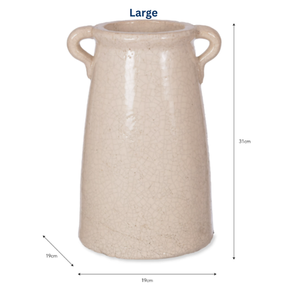 White Ceramic Vase in 2 Sizes