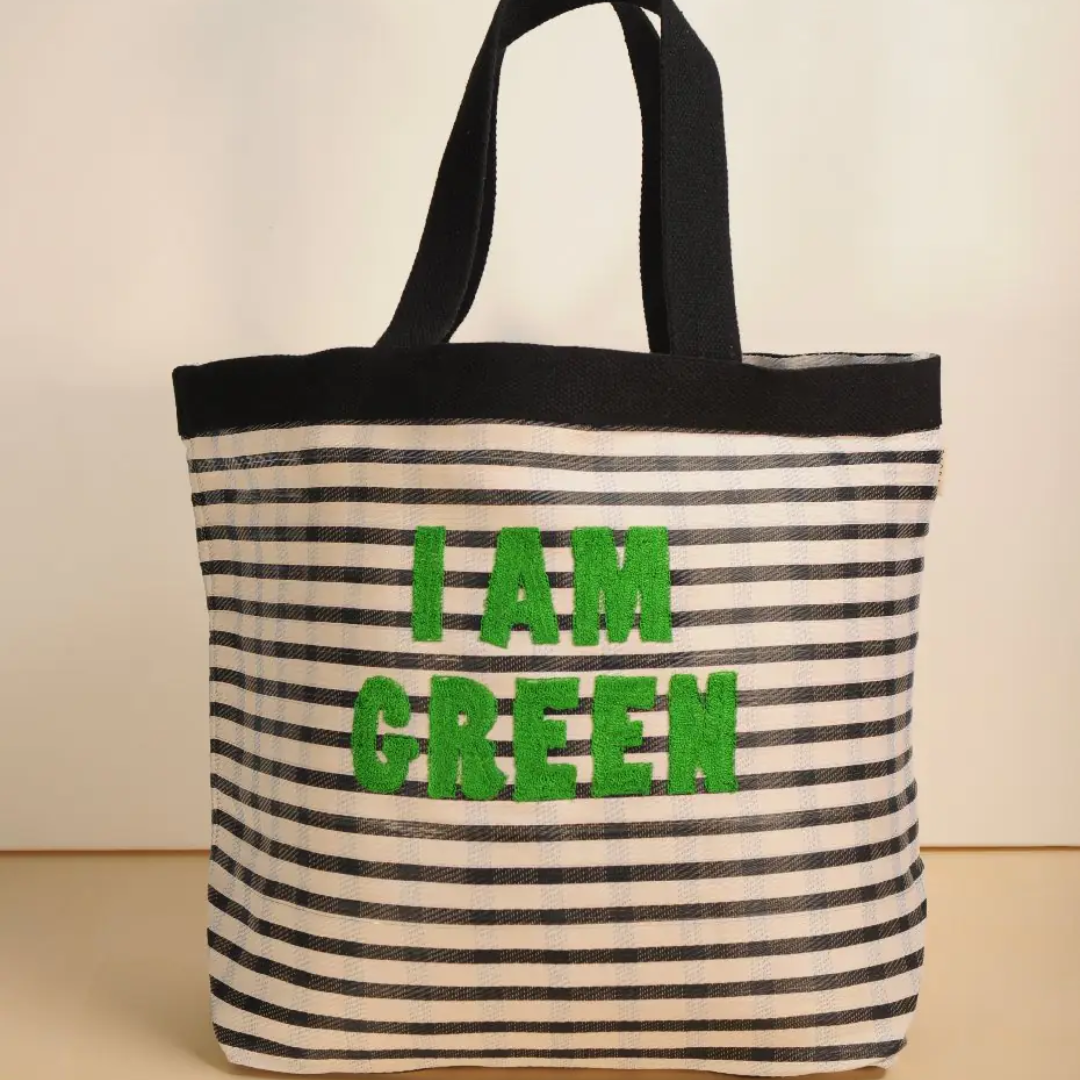 Striped Recycled Nylon Bag in 3 Colours