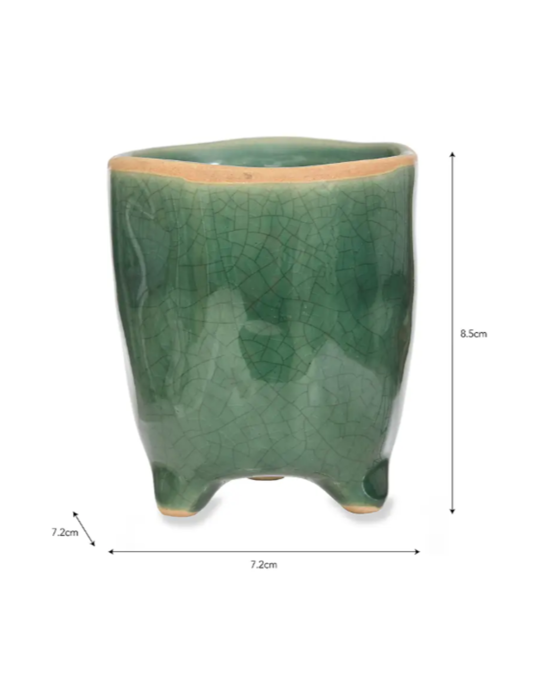 Forest Green Ceramic Plant Pot in 2 Sizes