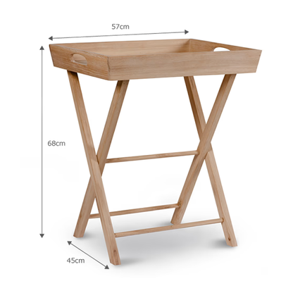 Butlers Side Tray Table in Oak