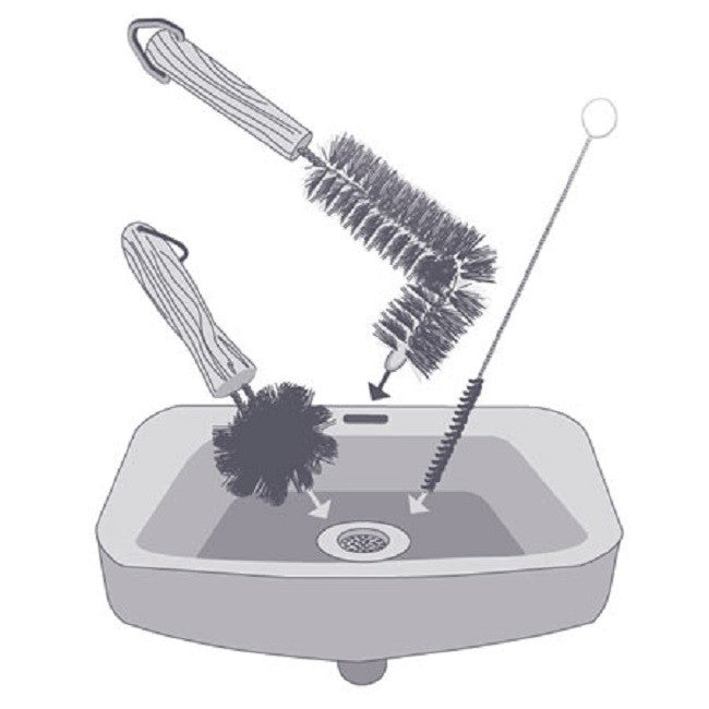 sink cleaning brush set for your bathroom or kitchen sink 
