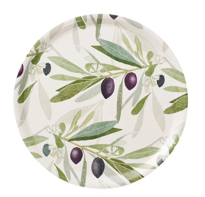 Round Laminated Birch Wood Tray