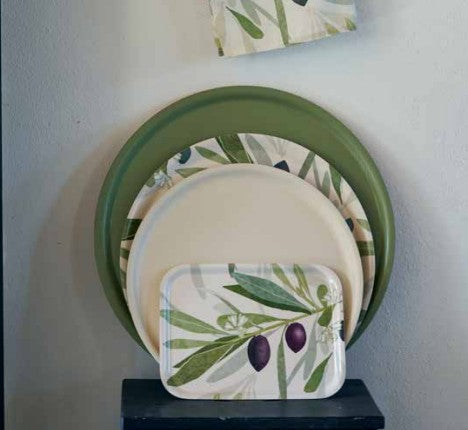 Round Laminated Birch Wood Tray