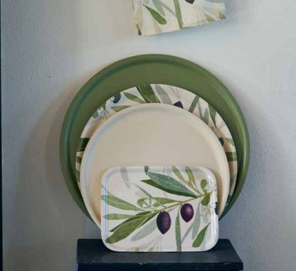 Round Laminated Birch Wood Tray