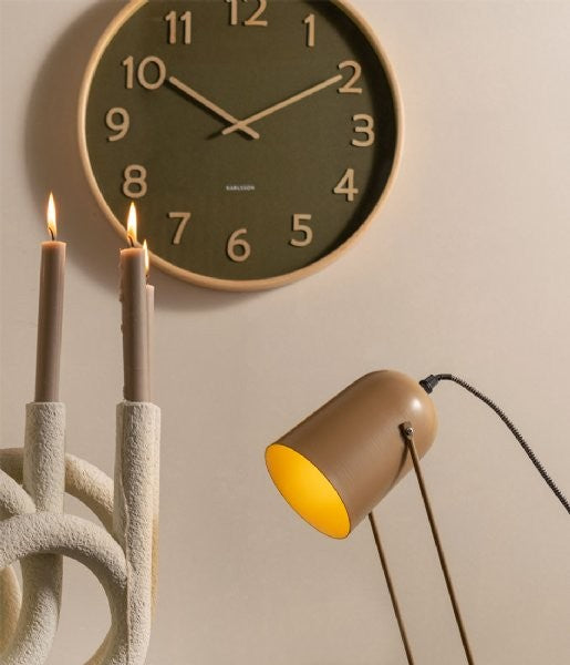 Wooden Wall Clock in Green