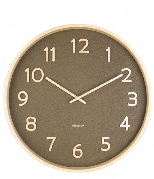 Wooden Wall Clock in Green