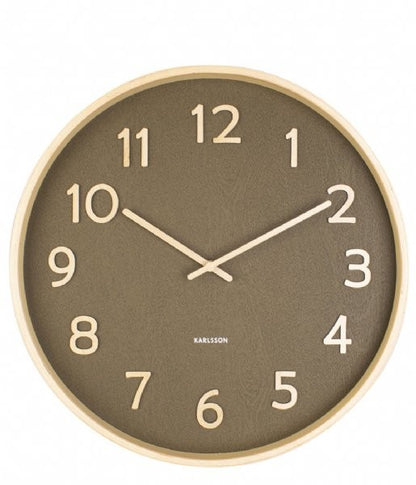 Wooden Wall Clock in Green