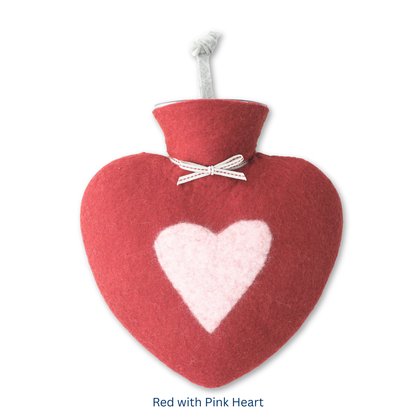 Soft Bright Heart Hot water Bottle in 4 Colours