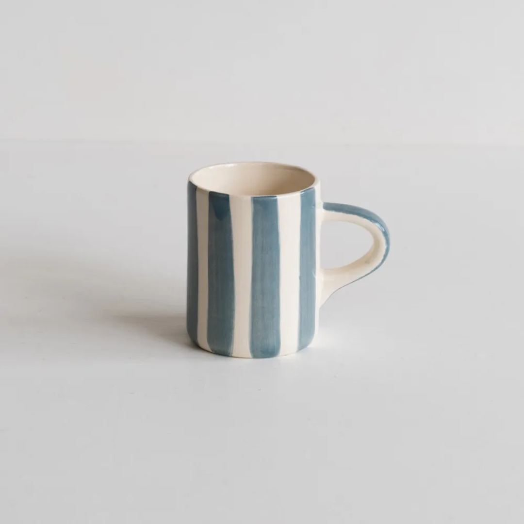 Ceramic Espresso Candy Stripe