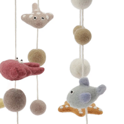 Felt Mobile in Sea or Safari Animals