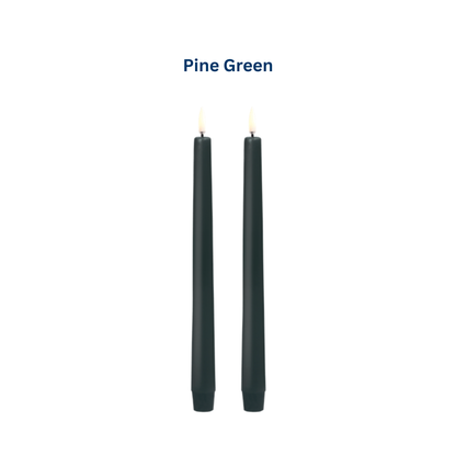 Small Smooth Slim Taper Candles 25cm in 8 Colours