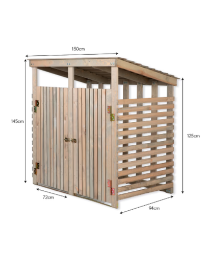 Double Wheelie Bin House