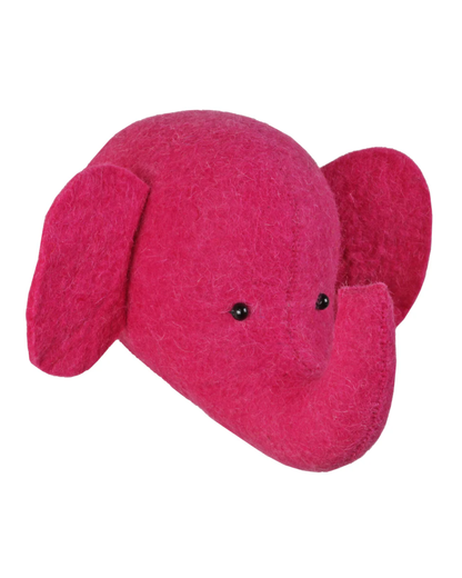 Mini Felt Elephant Head in 5 Colours
