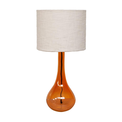 Burnt Orange Glass Table Lamp