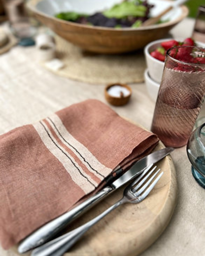 Mojave Stripe Linen Napkin 42 x 42cm