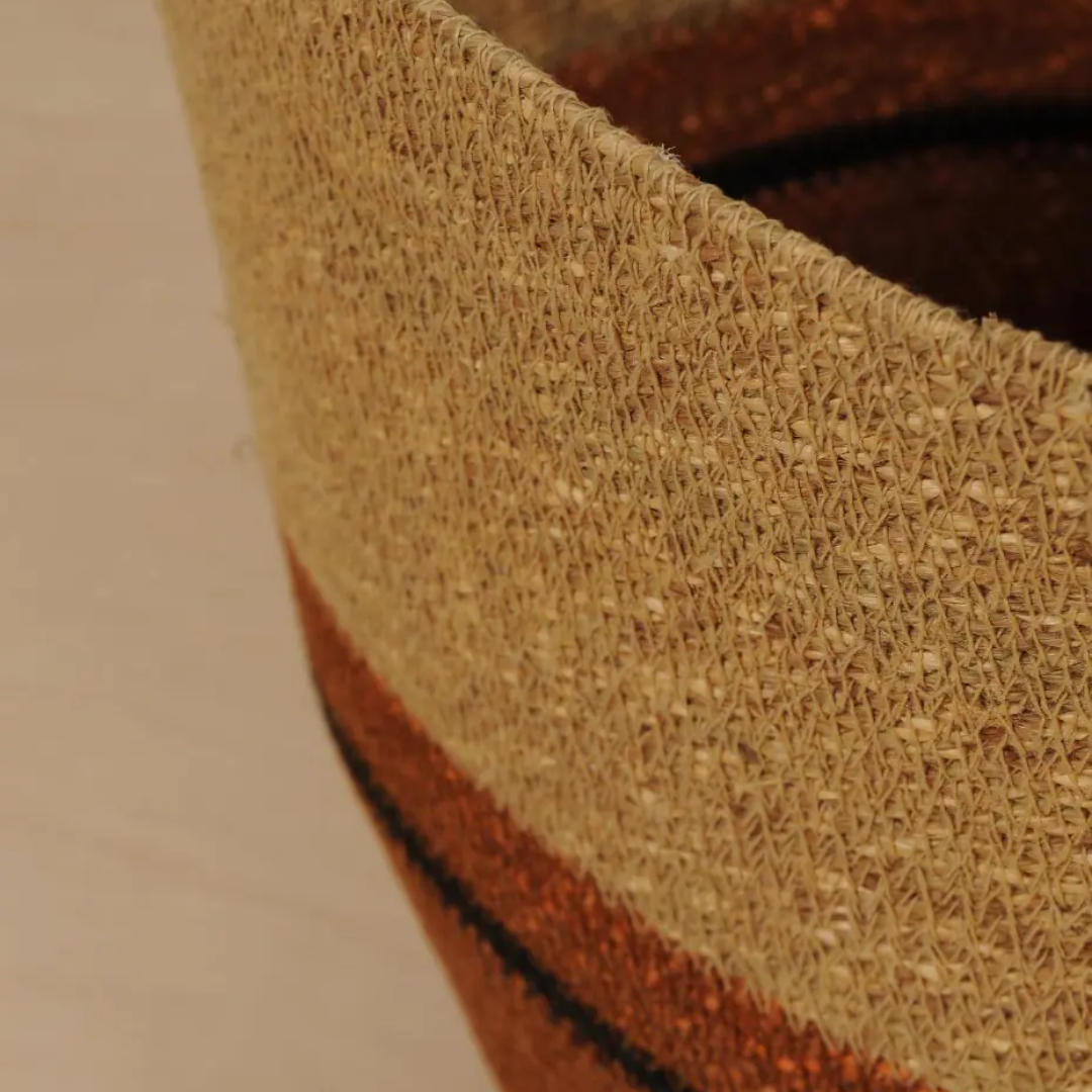 Striped Seagrass Basket Trio 4404