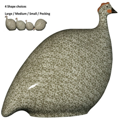 Guinea Fowl Grey Speckled White