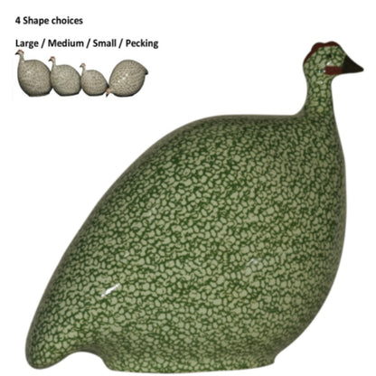 Guinea Fowl Anis Speckled Green Chrome