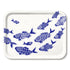 Rectangular Tray with Shoal of Fish on White - 2 Sizes