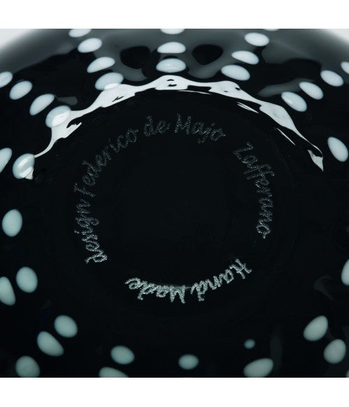 Clear Glass Bowl with Dot Pattern