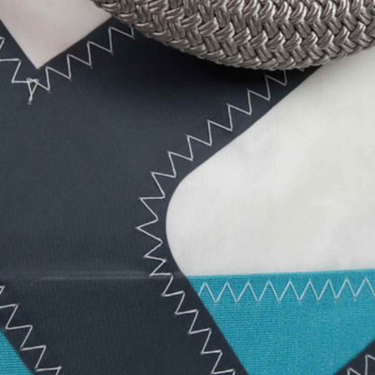 Recycled Sail Handbag in Turquoise &amp; Charcoal 6
